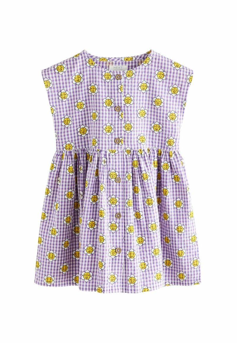 Next REGULAR FIT - BUTTON THROUGH - Freizeitkleid - purple gingham