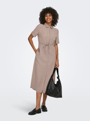 ONLY KLEID ONLARIS LANGES KLEID - Robe chemise - taupe gray