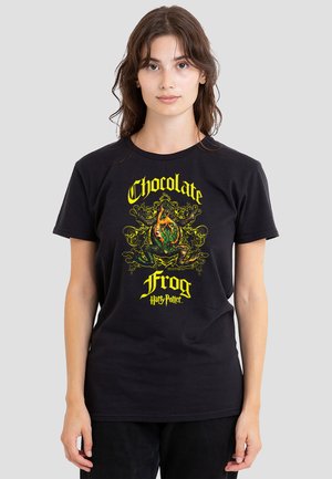 Cotton Soul, HARRY POTTER CHOCOLATE FROG - Print T-shirt - black