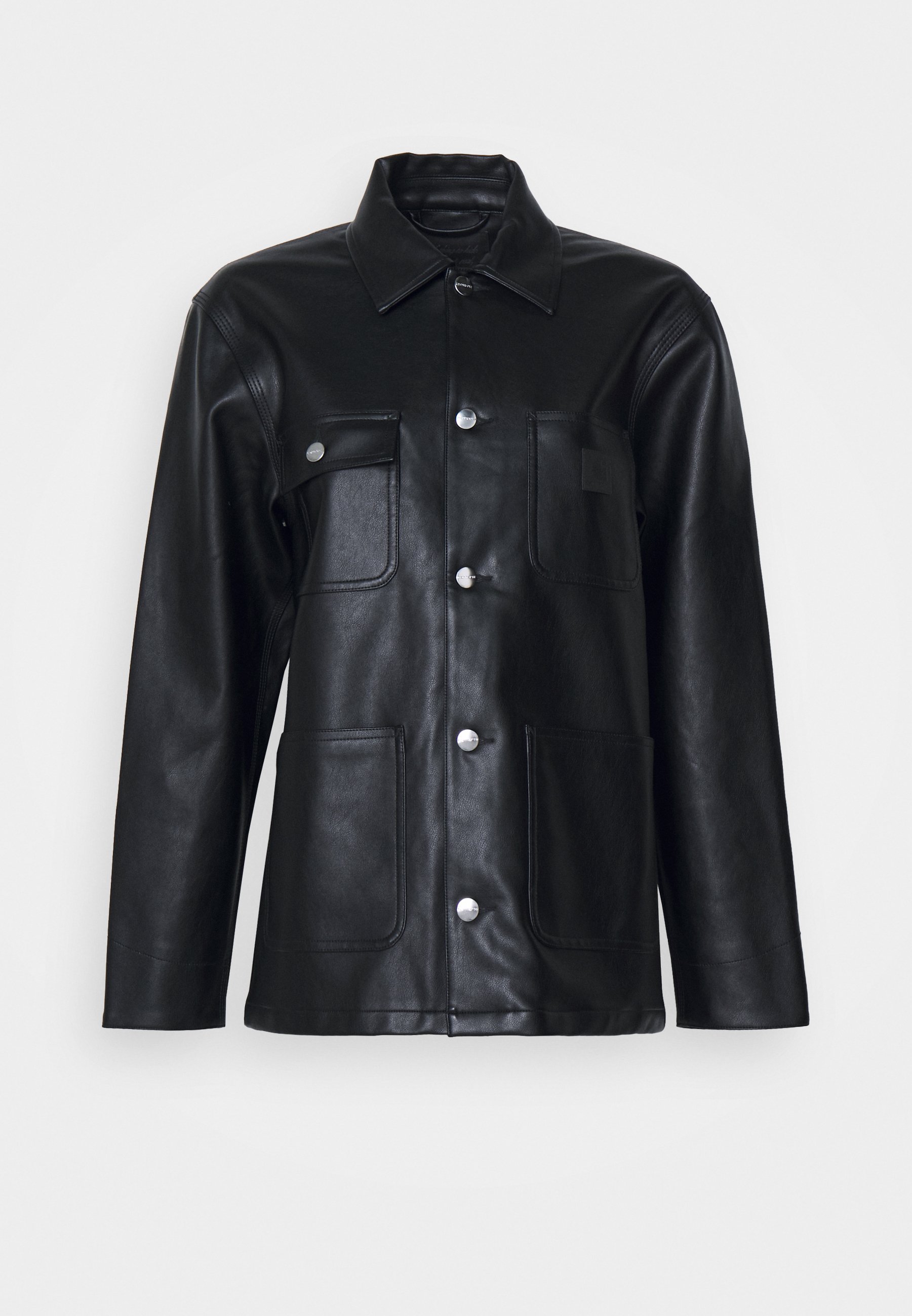  × rokh / button detail leather coat SALON 1884 Rossetto asymmetric lace-up leather coat | NET-A-PORTER