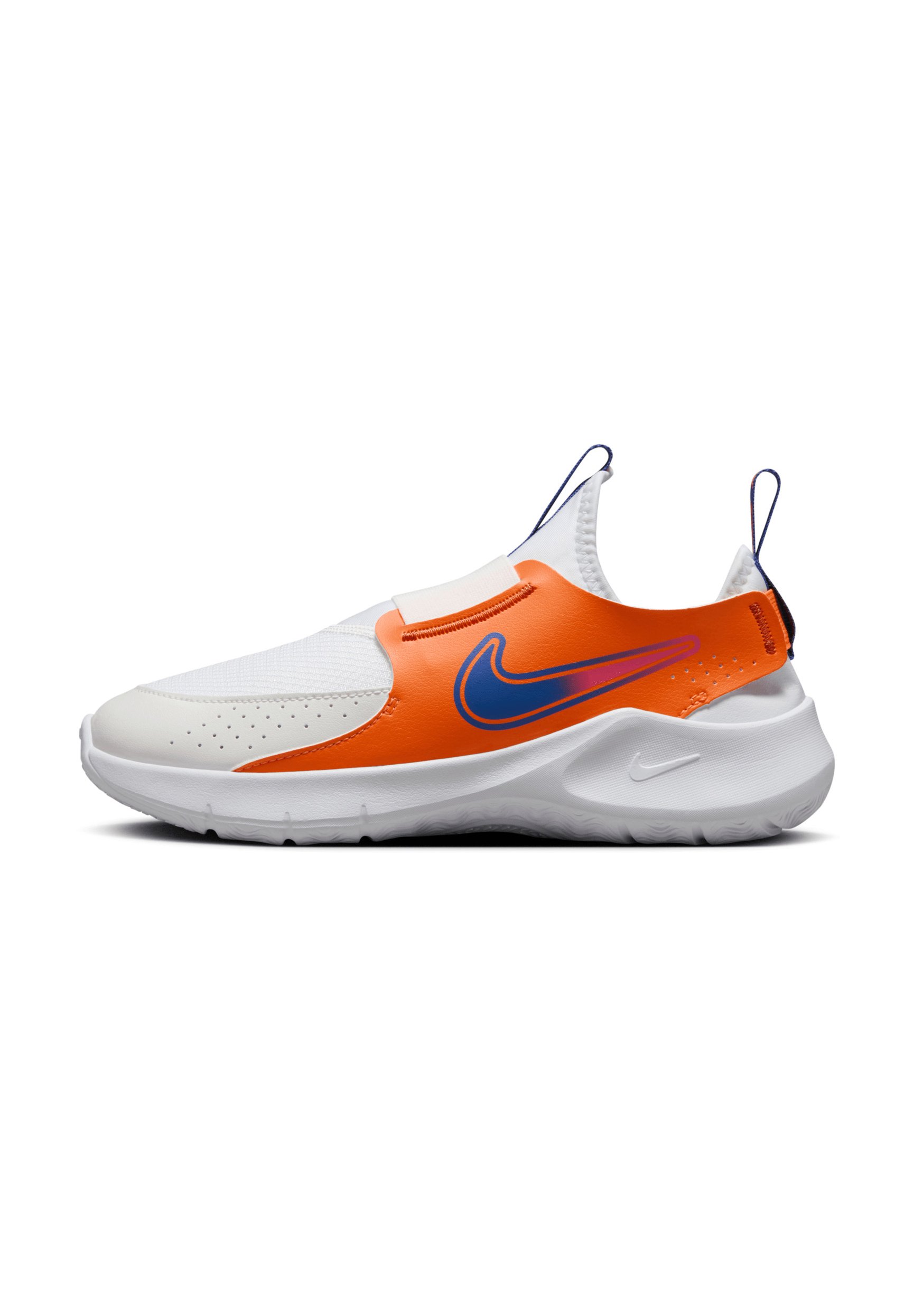 Nike White and Blue Athletic Shoes with Orange Accents Nike Flex Runner 3  main image 3