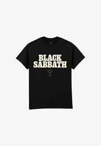 Black Sabbath caped cotton jersey T-shirt in black - Junya Watanabe Black Sabbath caped cotton jersey T-shirt in black - Junya Watanabe