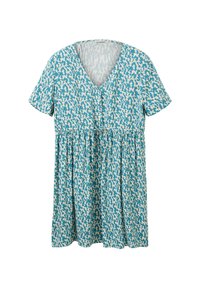 TOM TAILOR Shirt dress - petrol small abstract design