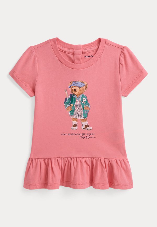 POLO BEAR COTTON JERSEY PEPLUM T-SHIRT - Print T-shirt - faded peony