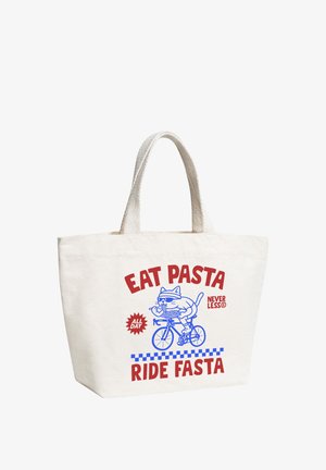Neverless, STRANDTASCHE - DESIGN EAT PASTA – CANVAS TOTE BAG DAMEN HERREN UNISEX - Shopping Bag - natur