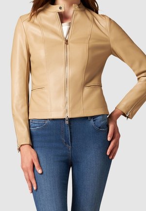 Imitatieleren jas - beige