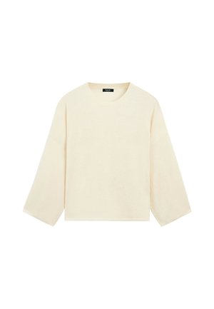 Massimo Dutti, WOOL BLEND ROUND NECK SWEATER - Maglione - sand