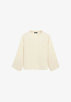 Massimo Dutti, WOOL BLEND ROUND NECK SWEATER - Maglione - sand