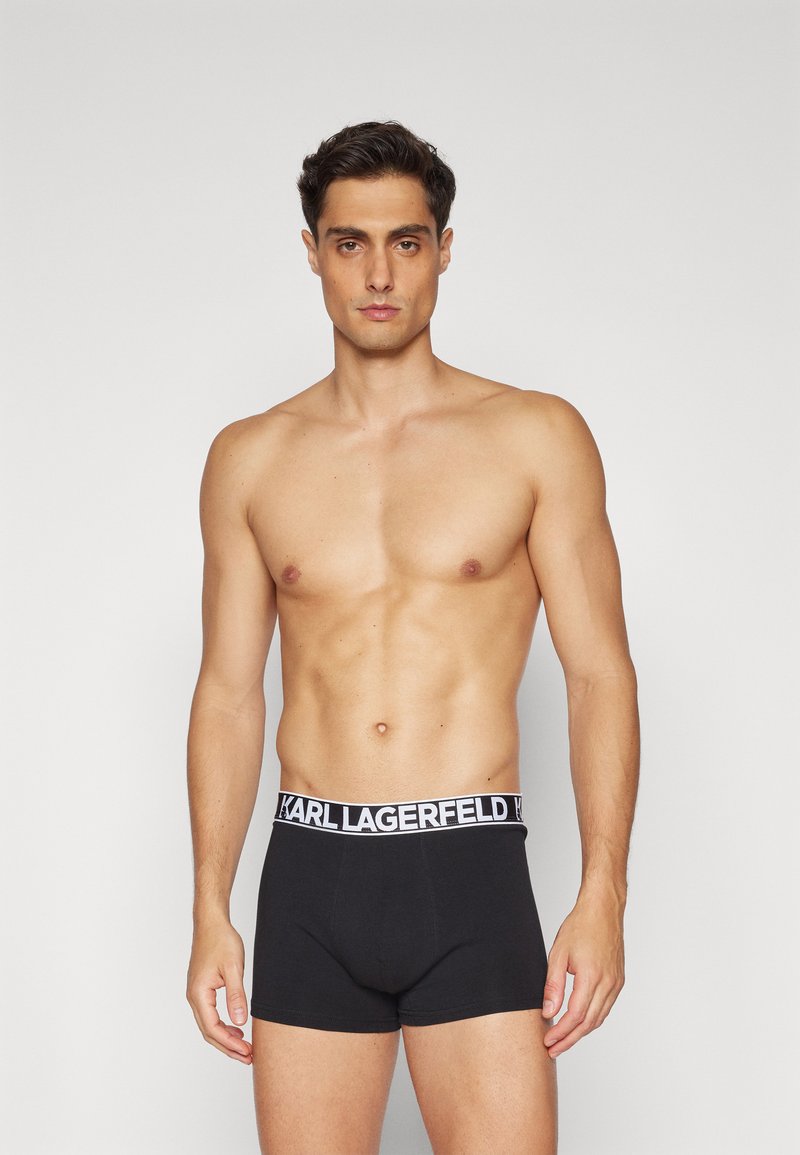 KARL LAGERFELD BOLD LOGO TRUNKS (PACK OF 3) - Kitsad bokserid - black