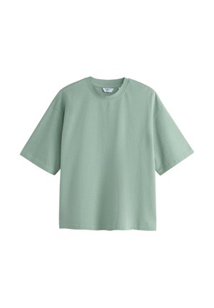 Next, BOXY FIT - HEAVYWEIGHT T-SHIRT  . - T-shirts basic - green sage