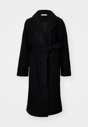 Gina Tricot, BELTED LONG COAT - Κλασικό παλτό - black