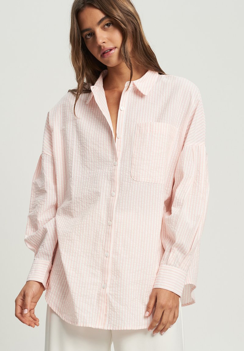 ST MRLO WALTERS Hemdbluse baby pink stripe/rosa Zalando.de