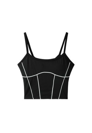 Stradivarius, CROP, czarny