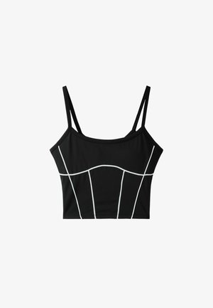 Stradivarius, CROP, czarny