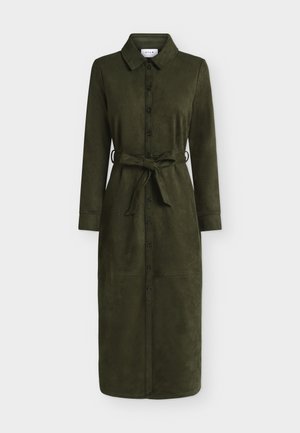 VILA, VITAMIRA MIDI SHIRTDRESS - Φόρεμα πουκάμισο - forest night