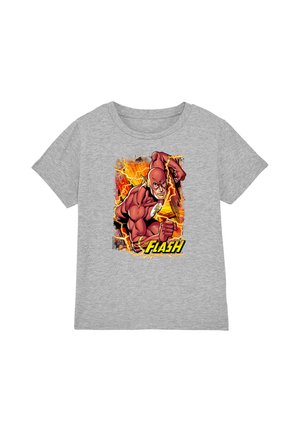 Cotton Soul, JLA FLASH LIGHTNING UNISEX - Print T-shirt - mottled light grey