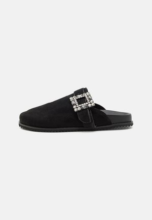 ALISON - Pantofle - black/silver