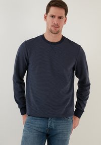 CREW NECK STRIPED - Sportska majica - indigo