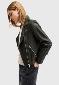 AllSaints DALBY BIKER - Giacca di pelle - green