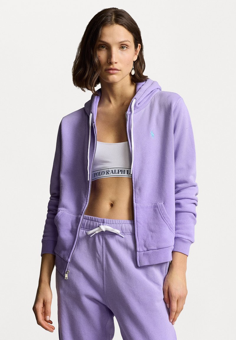 Polo Ralph Lauren ISLAND FLEECE LONG SLEEVE SWEATSHIRT - Majica s kapuljačom i patentnim zatvaračem - pure lilac