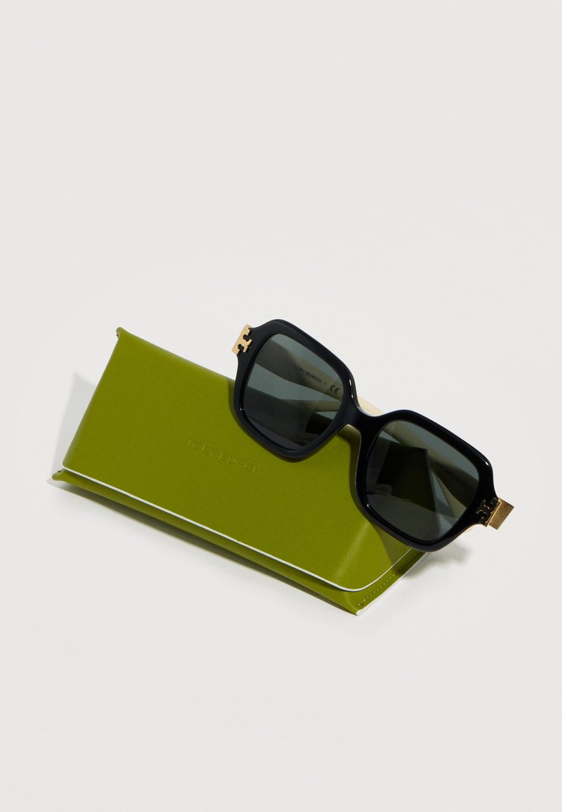 Tory Burch Black Frame Sunglasses with Dark Green Lenses TY7226U Sunglasses - Tory Burch Authorized Retailer  main image 4