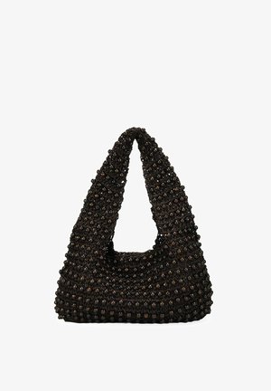 Bosanova, BOLSO DE HOMBRO MARRÓN CON BOLAS DE MADERA - Bolso de mano - marron