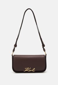 KARL LAGERFELD SIGNATURE - Sac à main - dark chocolate