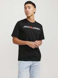 Jack & Jones - JJECORP LOGO CREW NECK  - T-shirt con stampa - black Immagine in miniatura 1