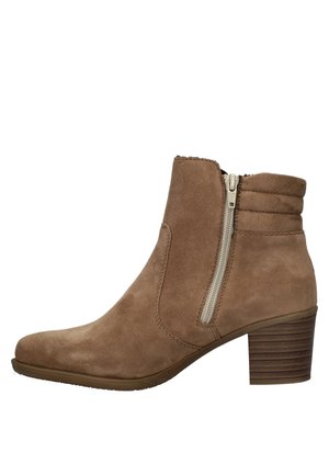 Enkellaarsjes met plateauzool - bruin