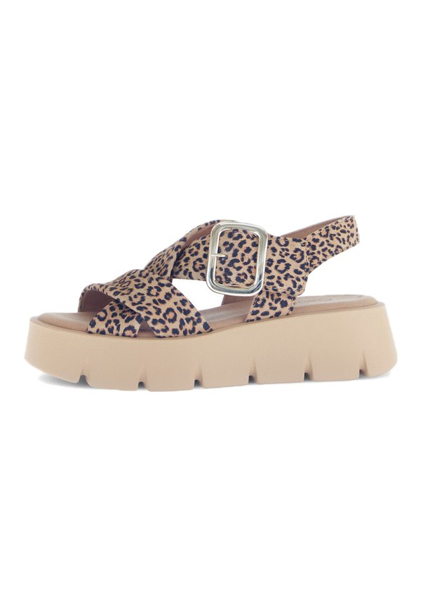 Plateausandalette - beige