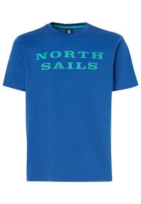 North Sails MIT SCHRIFTZUG - Triko s potiskem - meeresblau