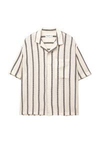 RUSTIC STRIPED SHORT SLEEVE - Košeľa - beige