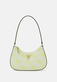 Guess RUMA MINI TOP ZIP - Kézitáska - chartreuse logo