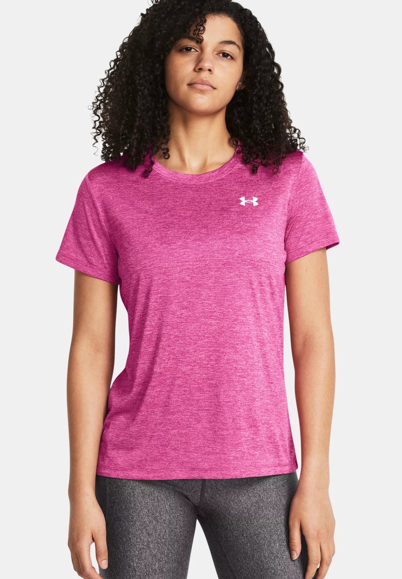 Under Armour TECH TWIST - Camiseta deportiva - rebel pink elixir white