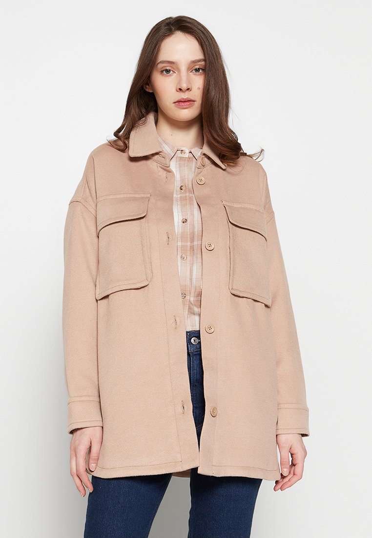 Abercrombie & Fitch Halflange jas camel