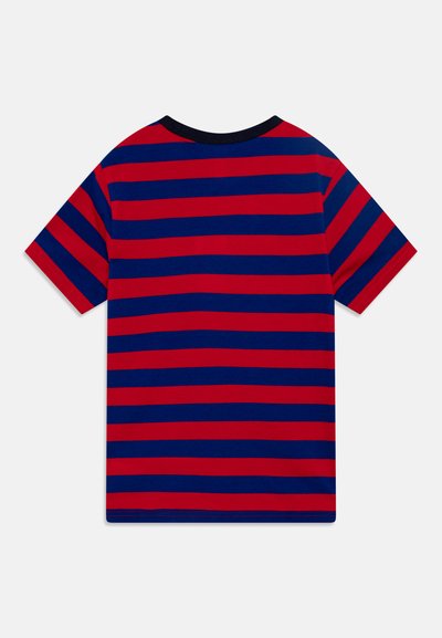 Polo Ralph Lauren STRIPED COTTON JERSEY TEE - Apdrukāts T-krekls - red/classic azure