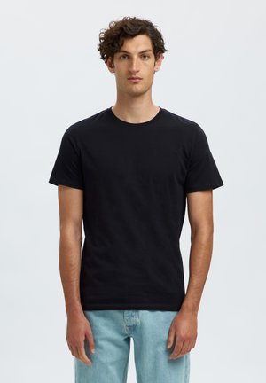 Selected, SLHCORMAC 5 PACK - Camiseta básica - black