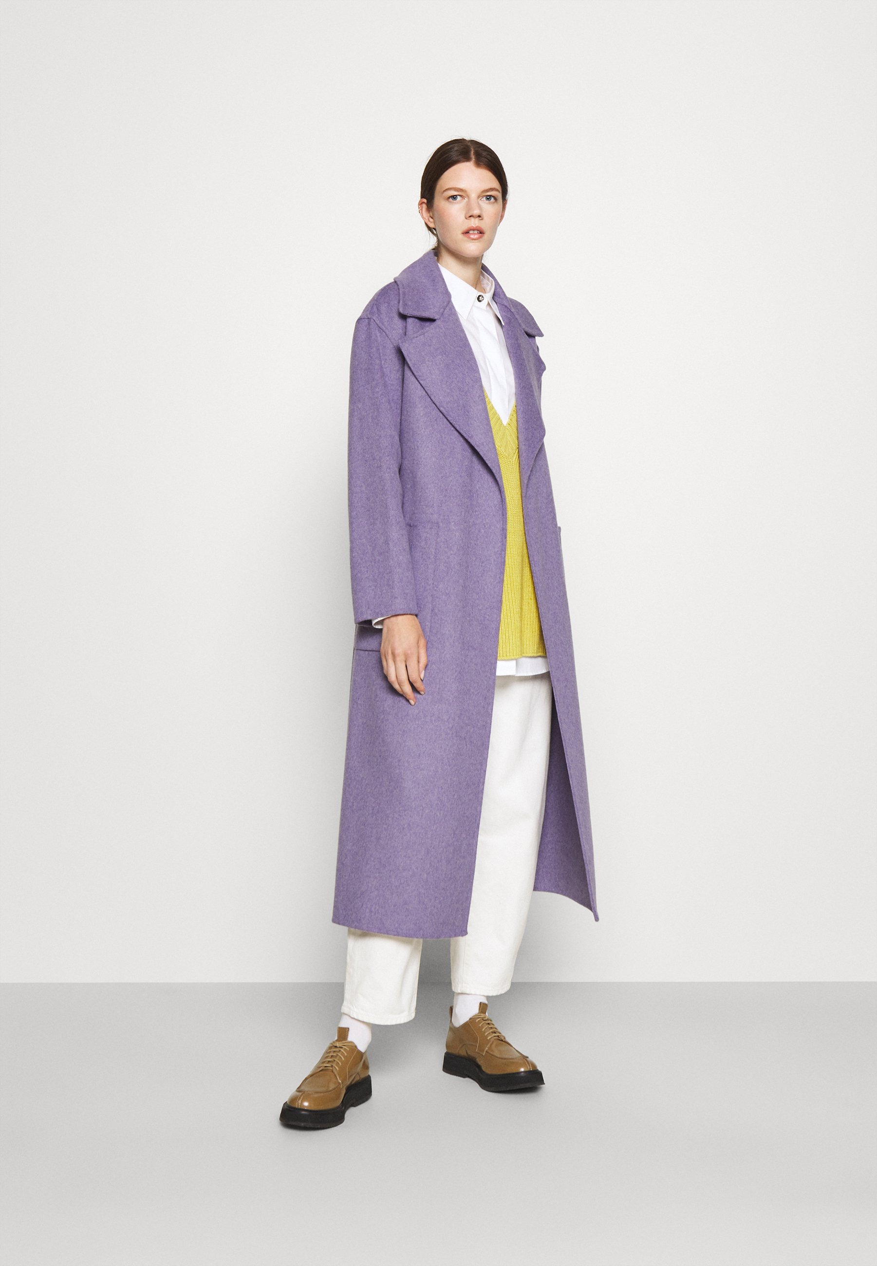 lavender wool coat