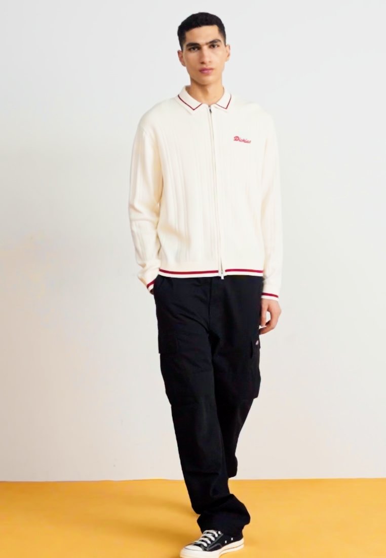 Dickies LEWISTOWN CARDIGAN - Cardigan - egret/dyed denim - Zalando