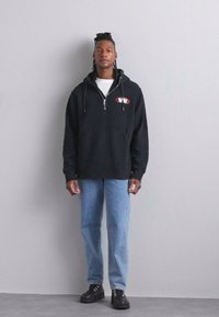 WOOD WOOD CASPER HALF ZIP - Melegítőfelső - black