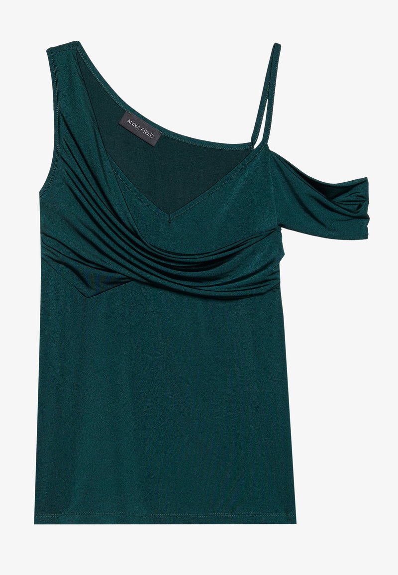 Anna Field T-shirt basic donkergroen