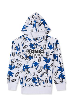 CON CAPPUCCIO CON STAMPA SONIC - Felpa con cappuccio - bianco ottico
