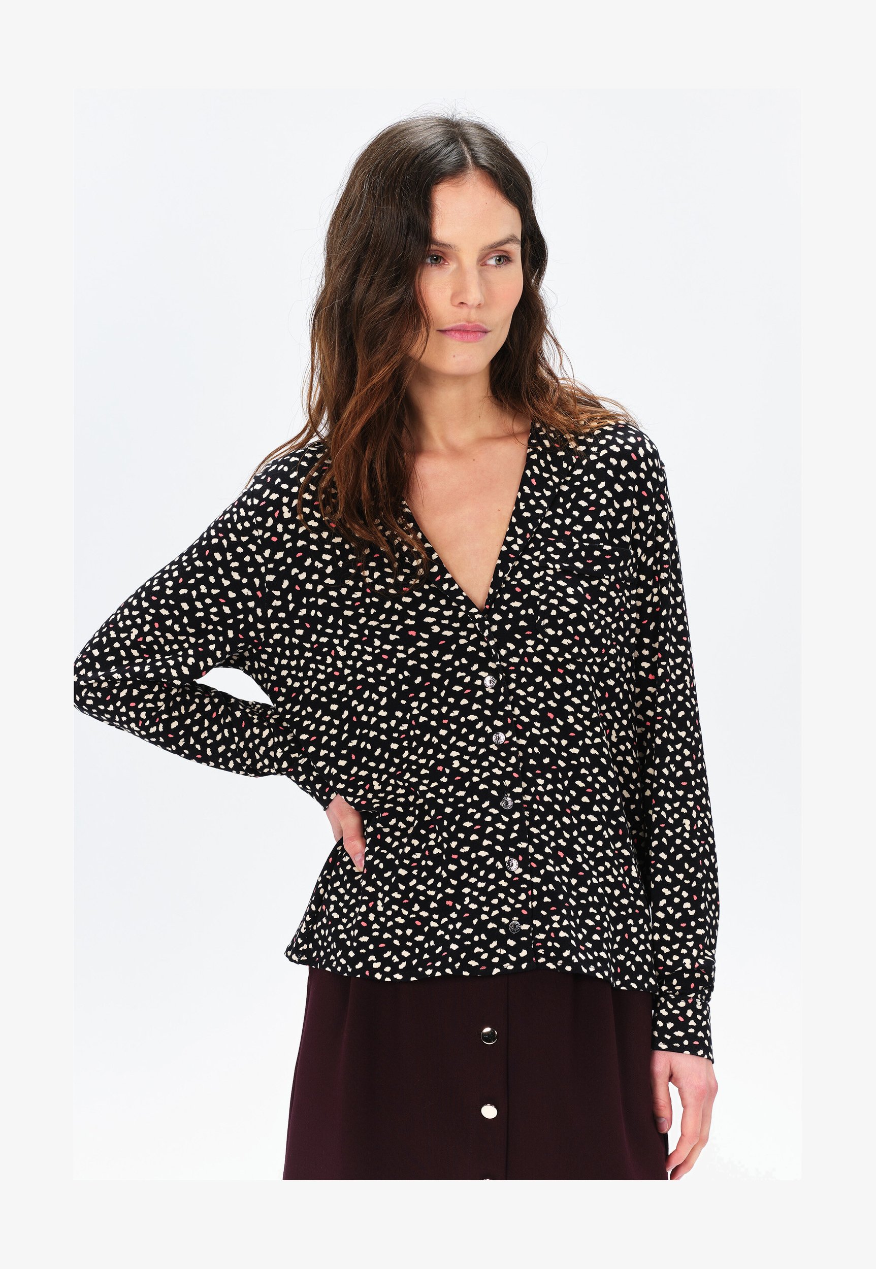 Caroll Camicia Da Donna Tamare - Maniche Lunghe, Scollo A V E Vestibilità Dritta