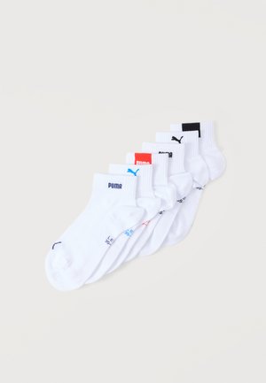 LOGO QUARTER 6 PACK UNISEX - Socquettes - white/black/red