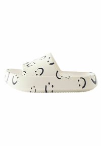 Next - CHUNKY - Chanclas de baño - white black print Imagen en miniatura 1