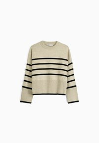 Bershka Stickad tröja - sand