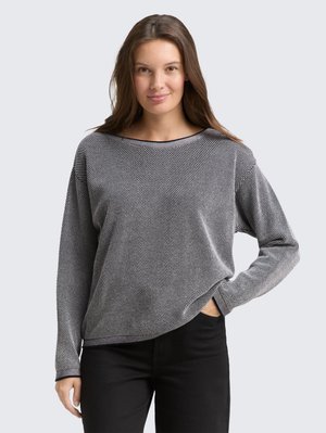 Trui - navy bubble structure