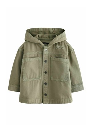 HOODED  REGULAR FIT - Džinsinis švarkelis - green hooded shacket