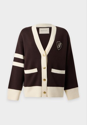 GANT, VARSITY CARDIGAN - Ζακέτα - deep brown