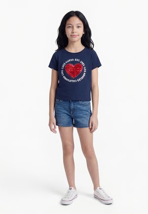 Guess JUNIOR MIDI - Camiseta estampada - secret blue